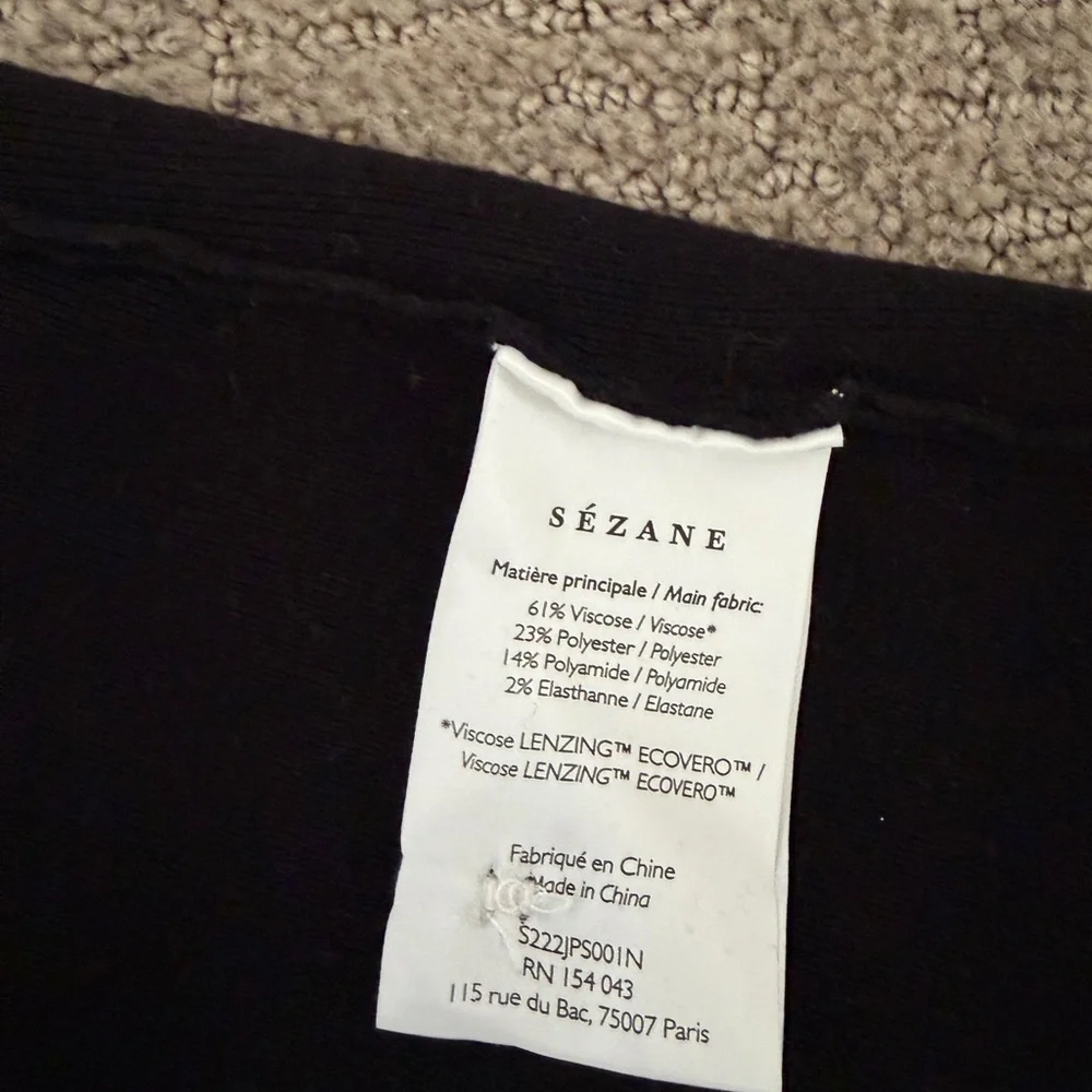 Sezane Liana Jumpsuit Black - Size L - Picture 9 of 9